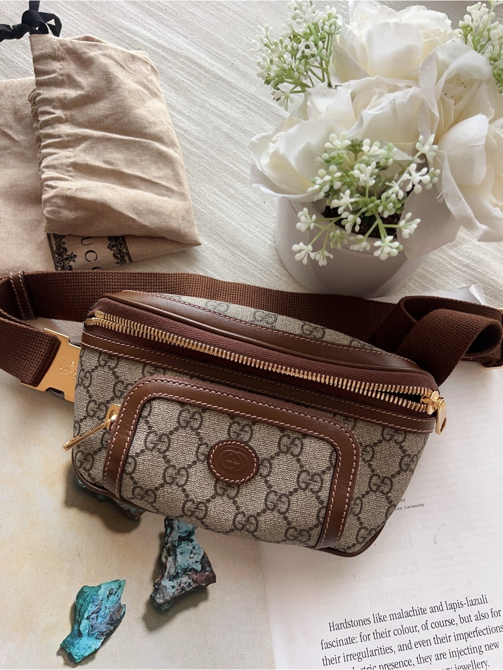 Gucci GG Supreme Monogram Calfskin Belt Bag Medium